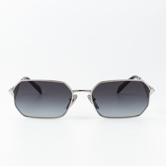 Prada Women Sunglasses Silver Grey Gradient Geometric PRA51S 1BC90A BRAND NEW main image 13